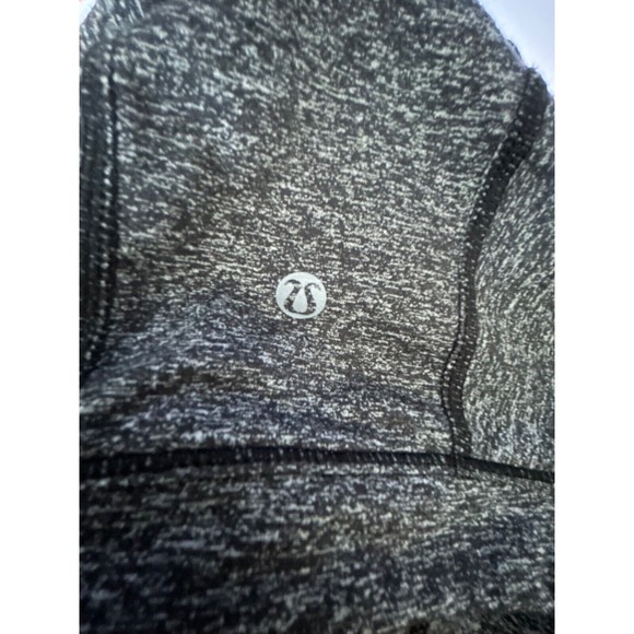 Lululemon Hoodie Women 4 Heathered Blk Run Resolution 1/4 Zip Ruched Running Top - Picture 6 of 9